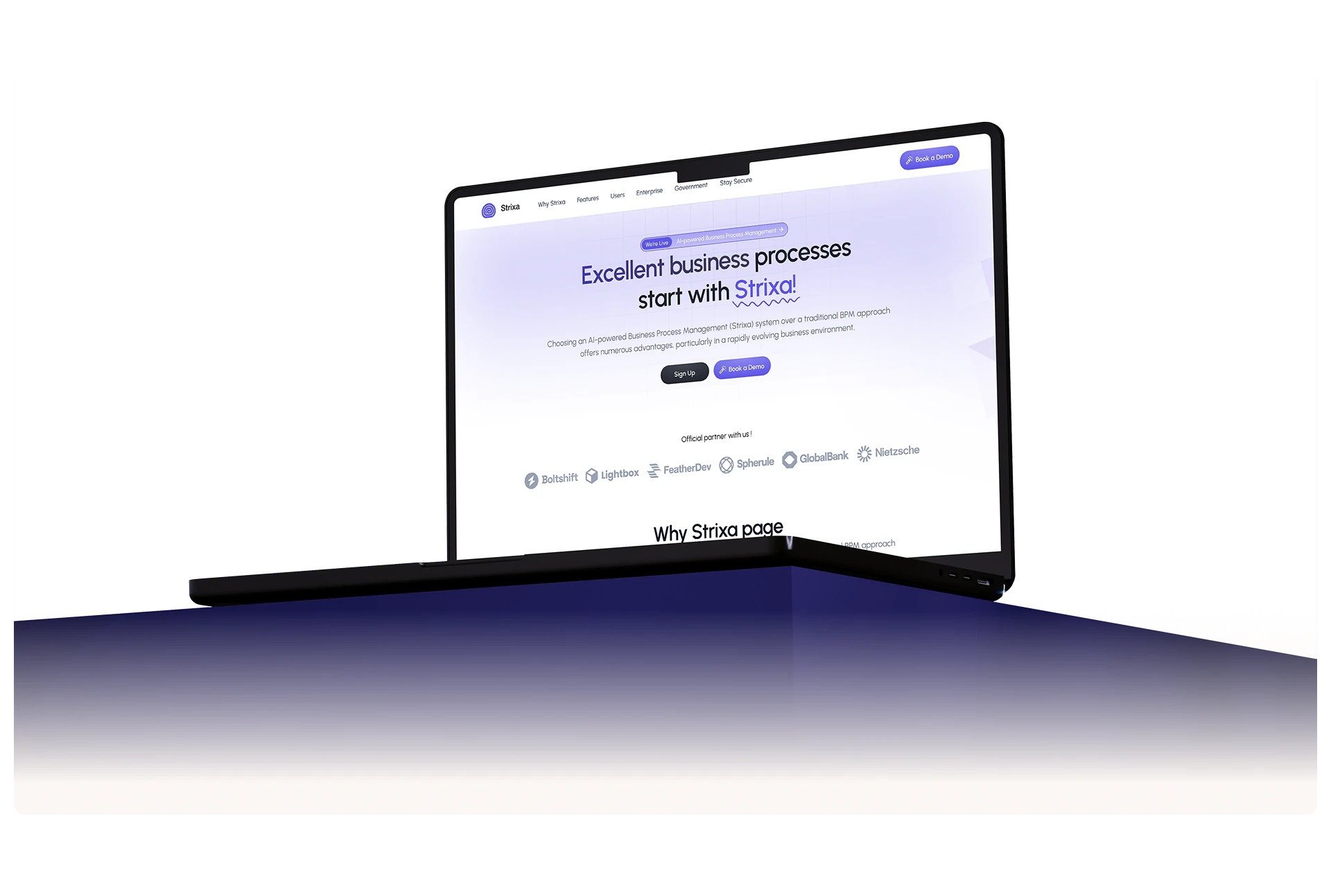 Strixa in use on a device